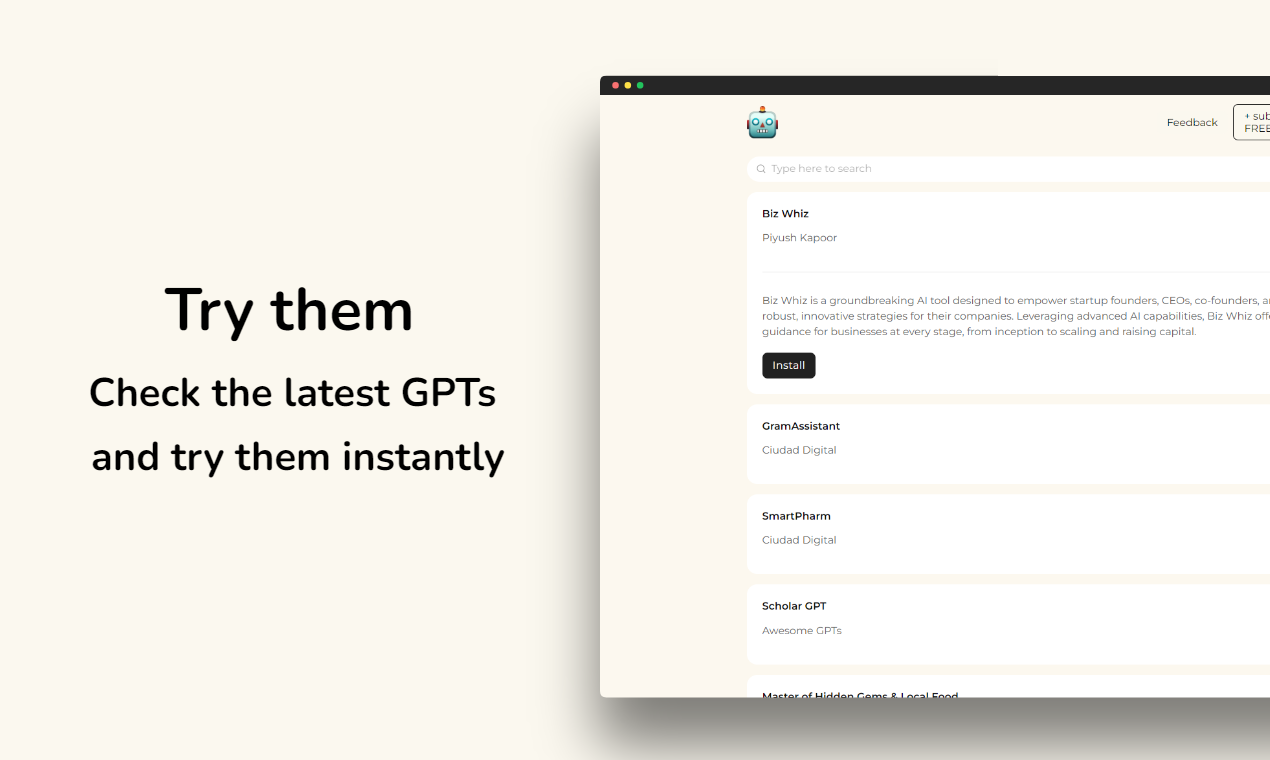 indexGPTs gallery image