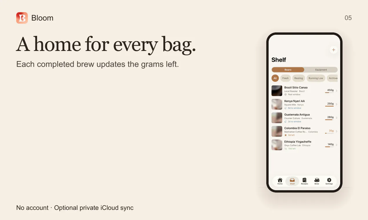 Bloom — Coffee Timer & Journal gallery image
