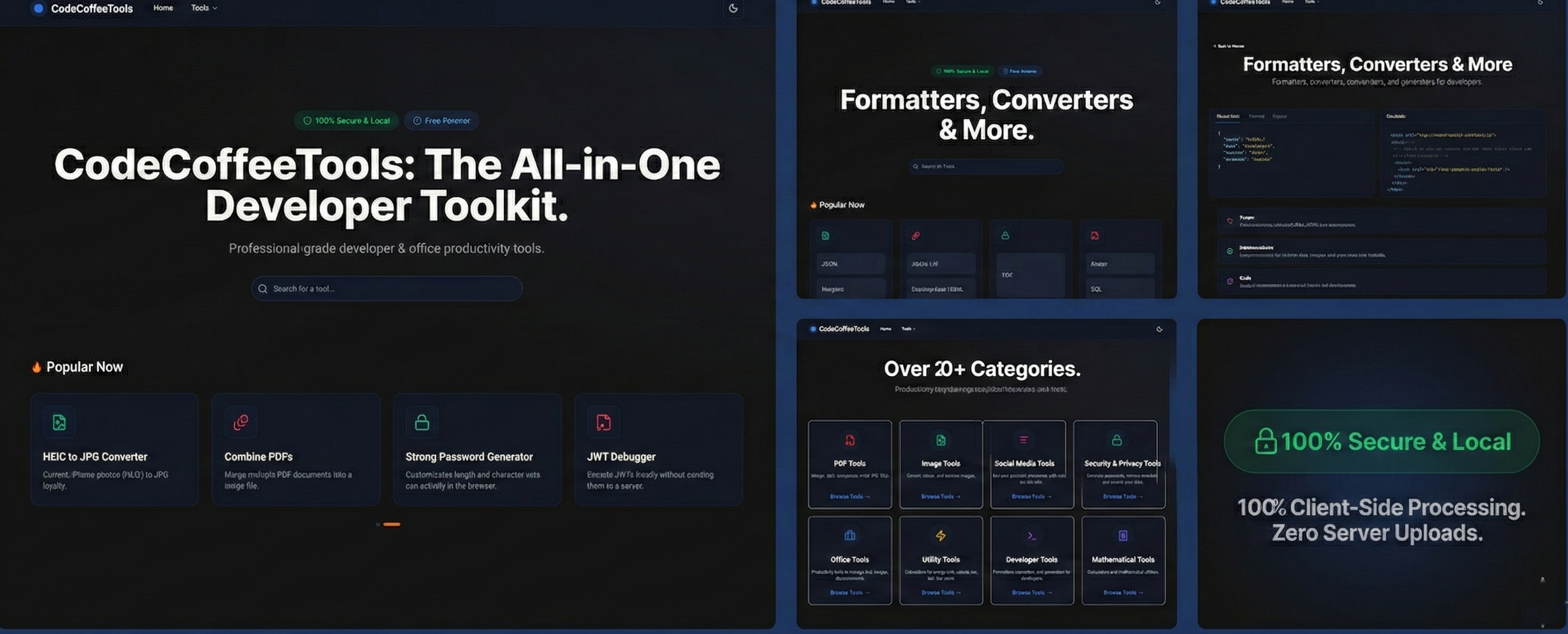 CodeCoffeeTools - Main product screenshot demonstrating key features and user interface