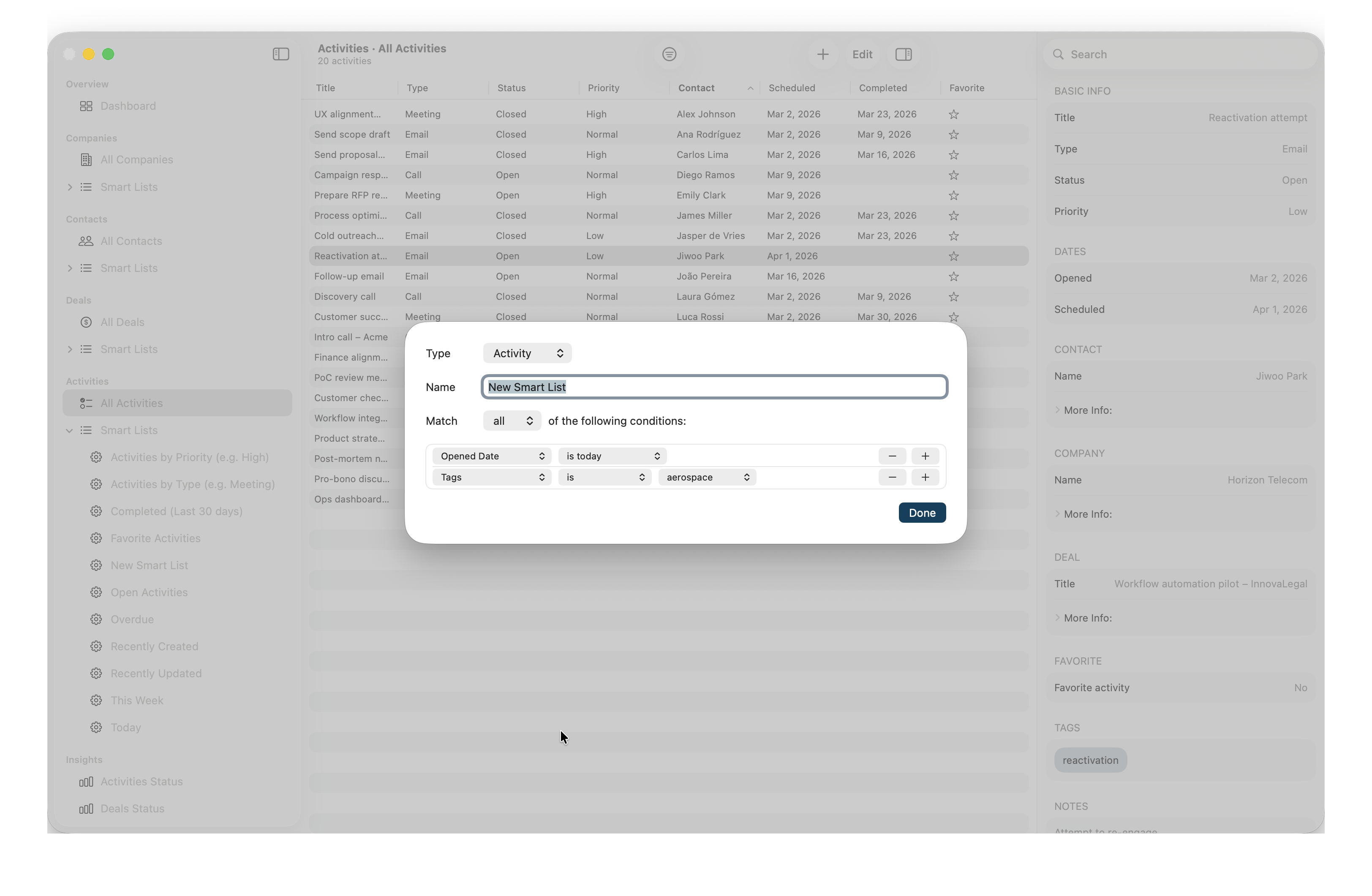 HubLite — Mac CRM for Professionals gallery image