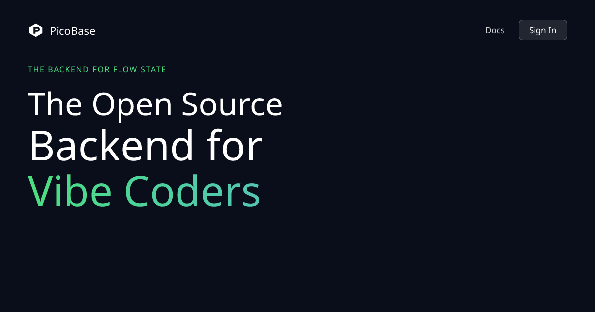 Picobase - Screenshot 2 showing product features and functionality