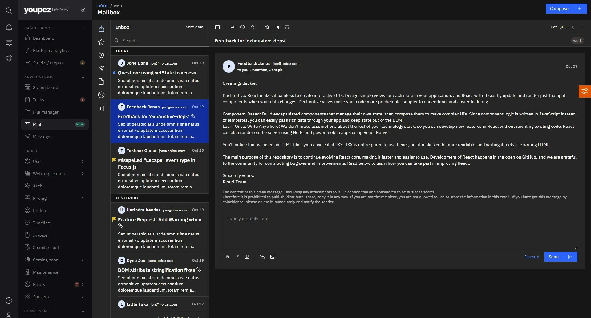 Youpez Admin UI with Angular gallery image