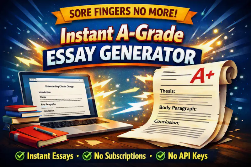 Instant A‑Grade Essay Generator screenshot 1