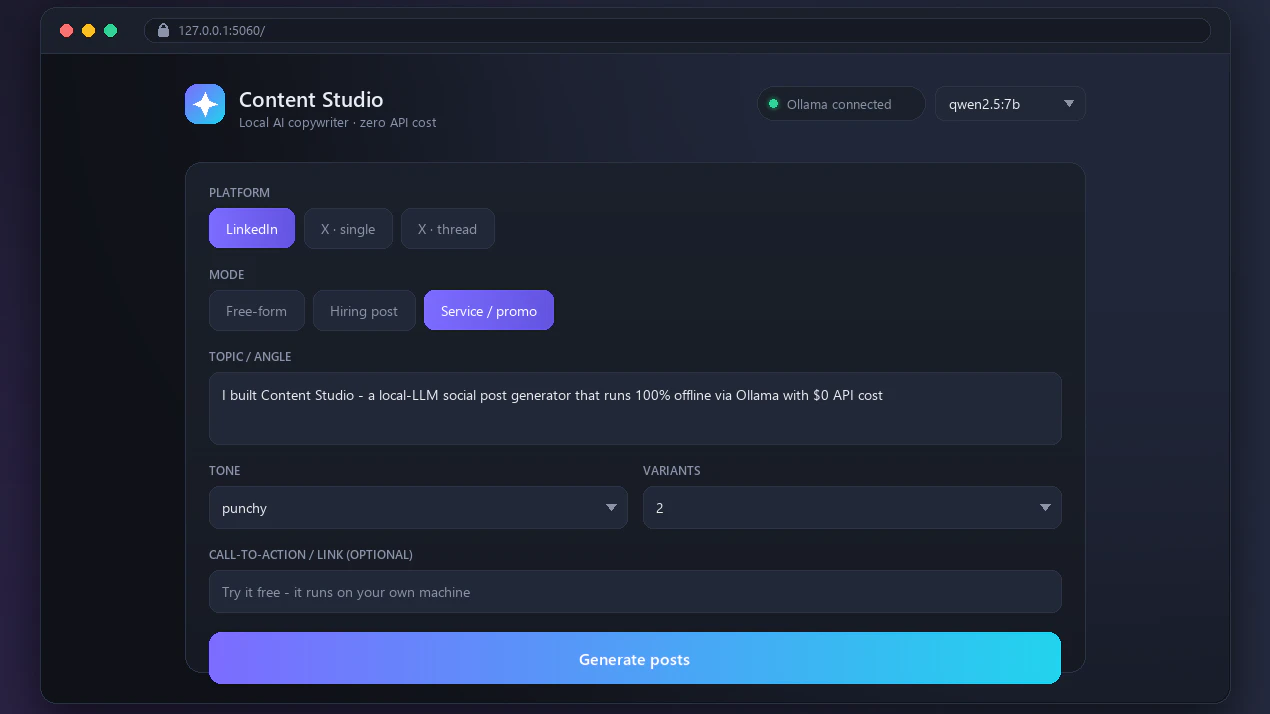 Content Studio product