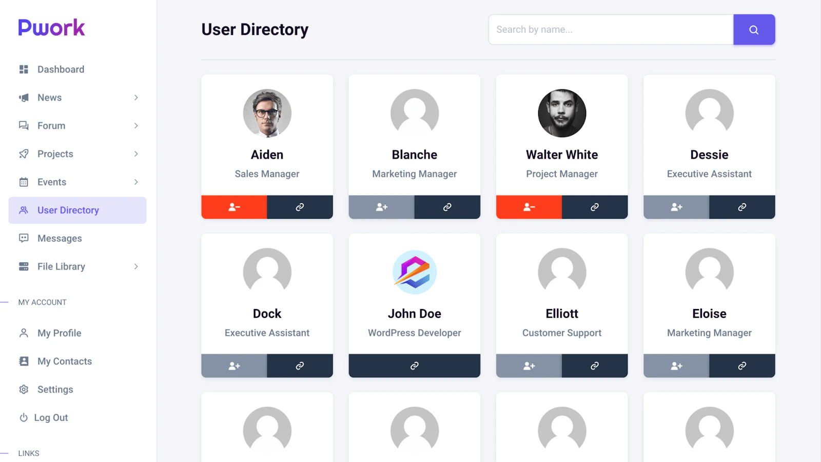 Pwork - Intranet for WordPress screenshot 7
