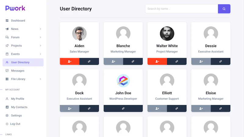 Pwork - Intranet for WordPress screenshot 7