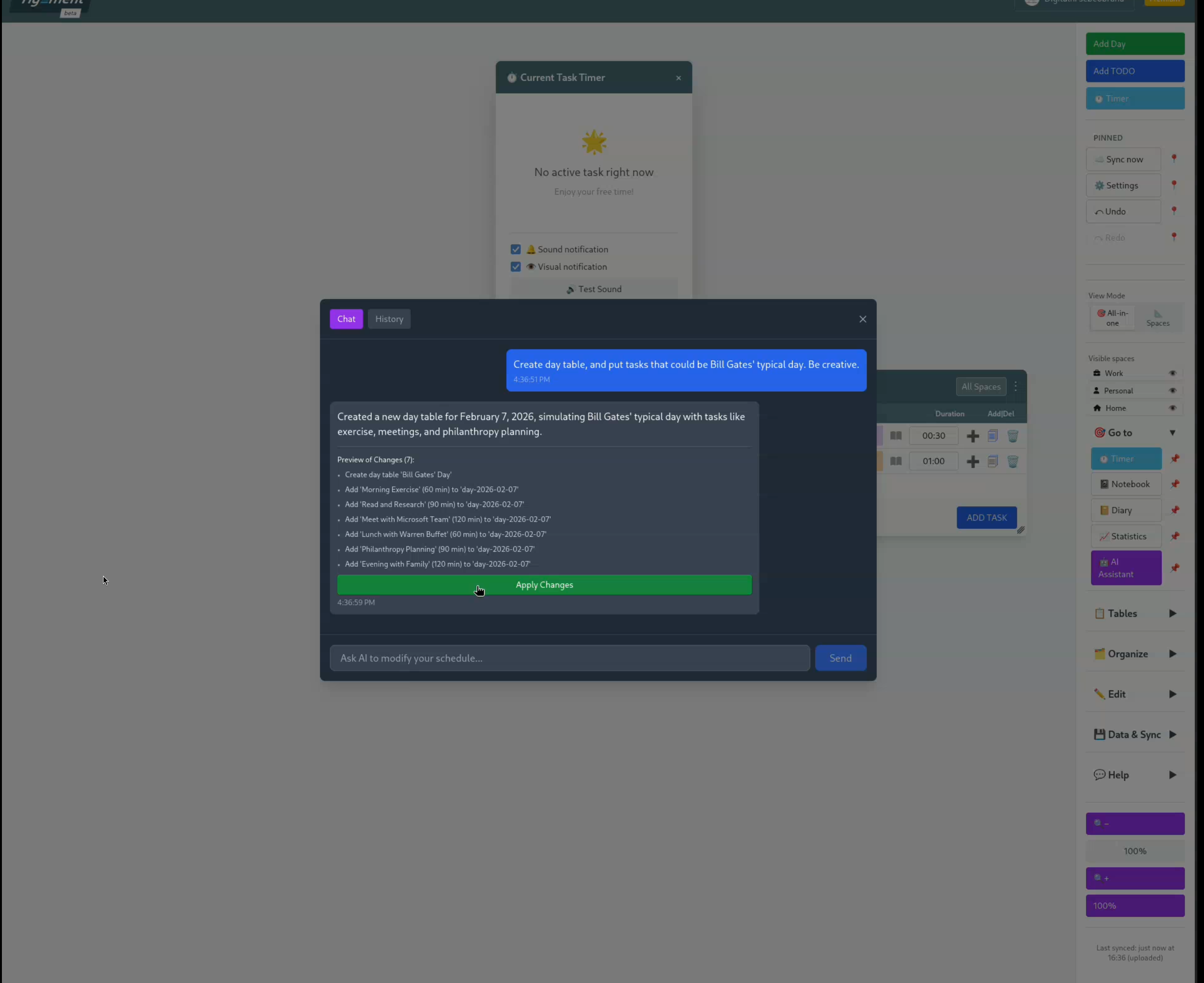 Tigement - Screenshot 2 showing product features and functionality