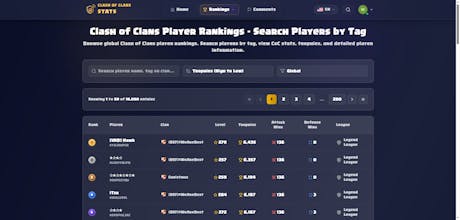 Clash of clans stats gallery image