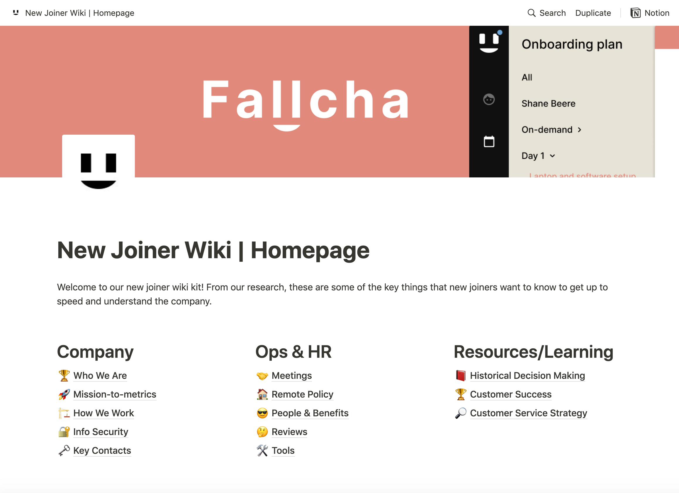 New Hire Onboarding Wiki gallery image