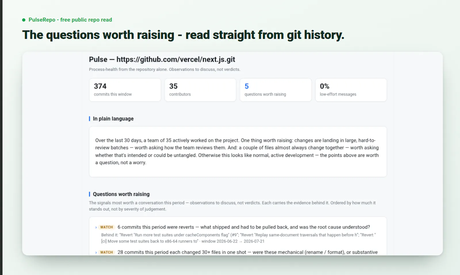 PulseRepo screenshot 1