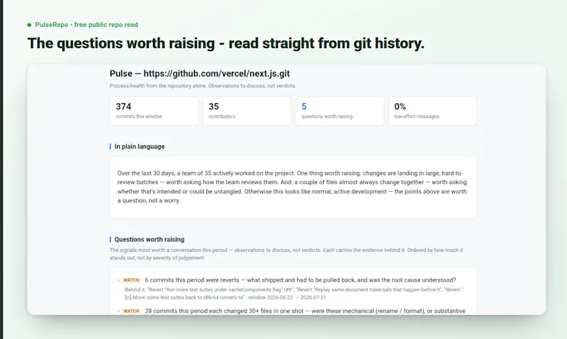PulseRepo screenshot 1