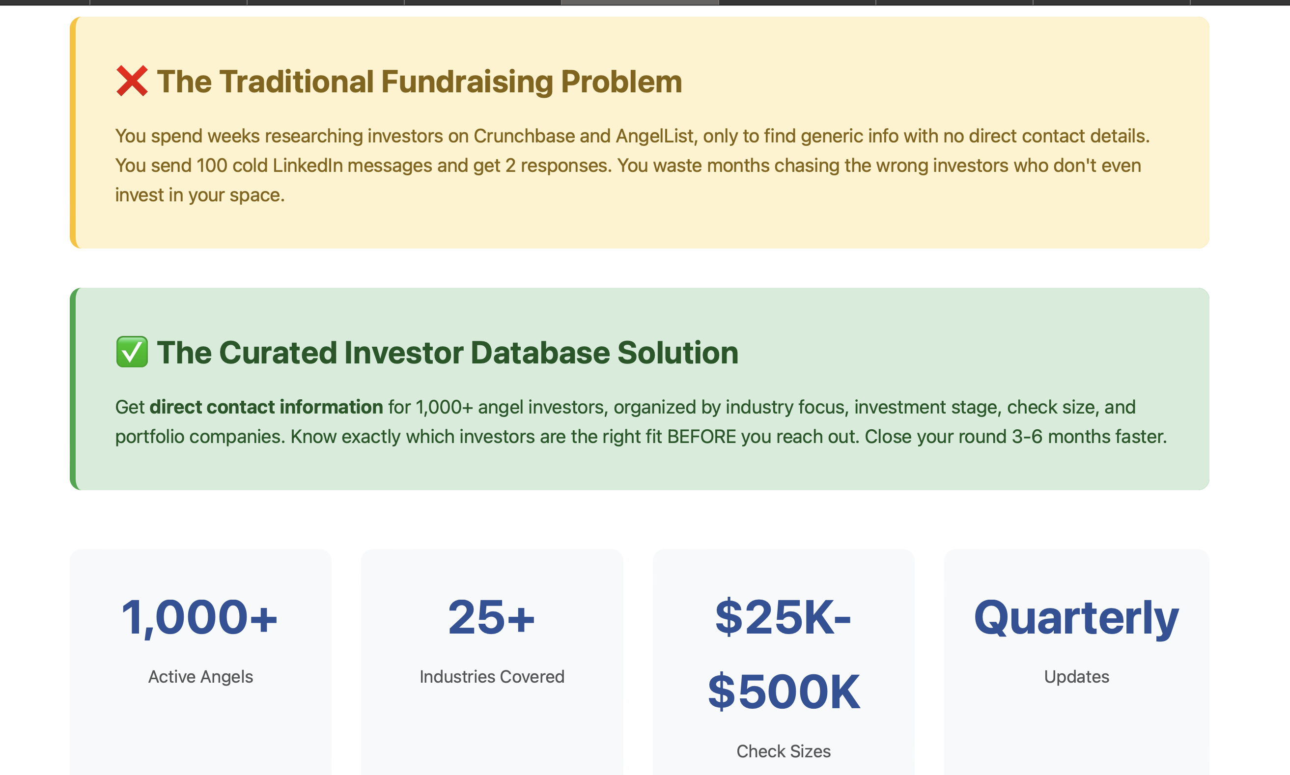 1,000+ Angel Investor Database gallery image