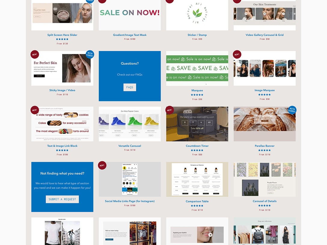 사전 제작 된 Shopify 섹션 템플릿 - 개발자없이 상점에 섹션을 쉽게 추가하십시오. 미디어 2