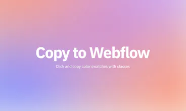 Copy to Webflow - Figma plugin gallery image