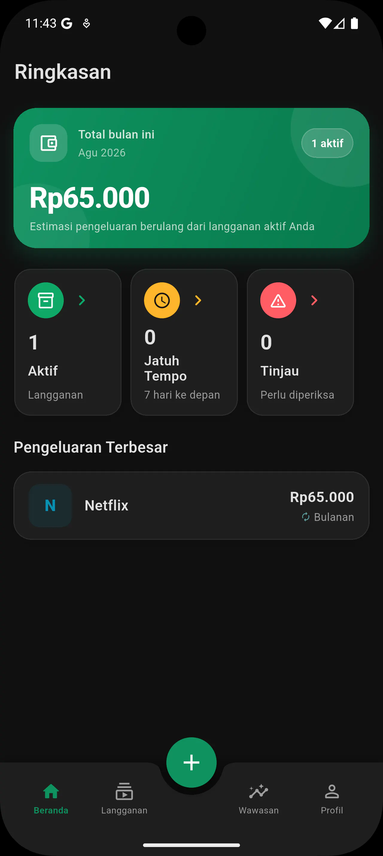 Rekuro - Subscription Tracker