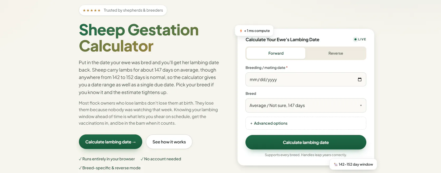 Sheep Gestation Calculator gallery image