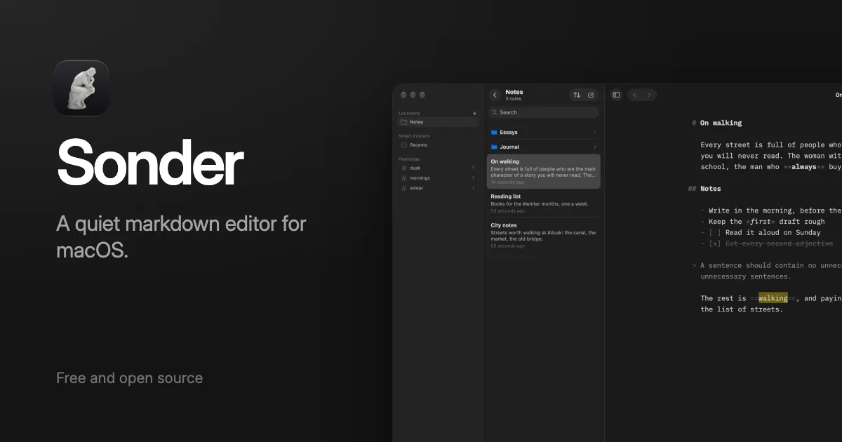 Sonder Markdown Editor gallery image