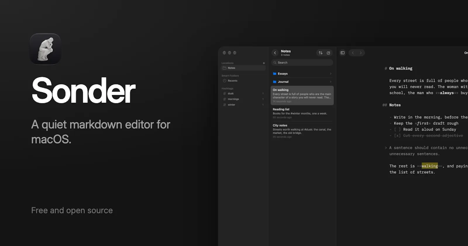 Sonder Markdown Editor screenshot 1