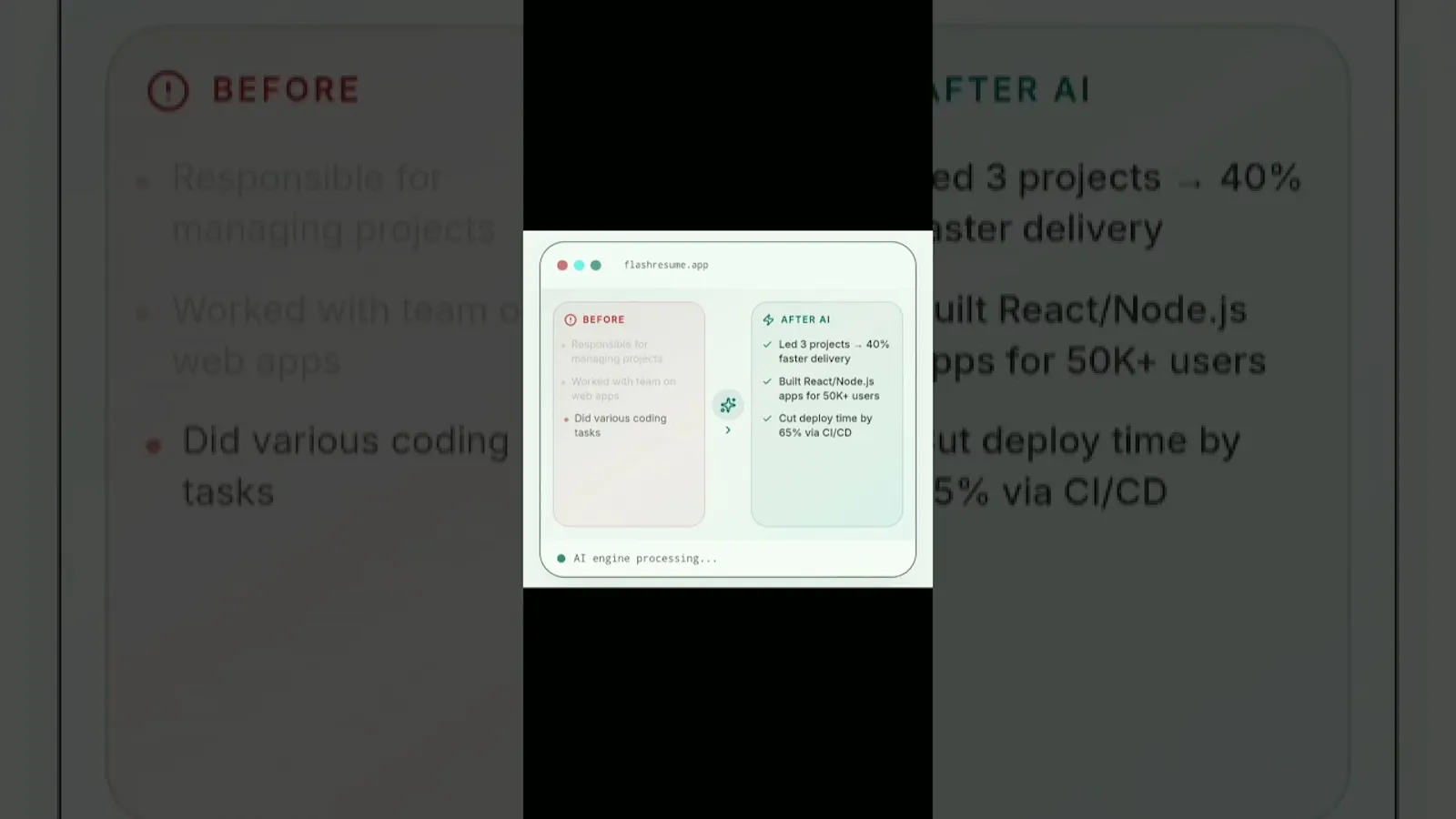 Flashresume screenshot 1 (video preview)