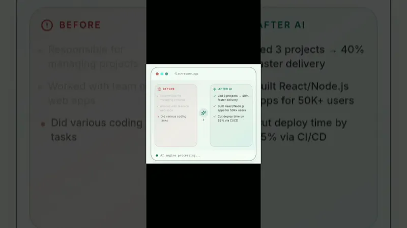Flashresume screenshot 1 (video preview)