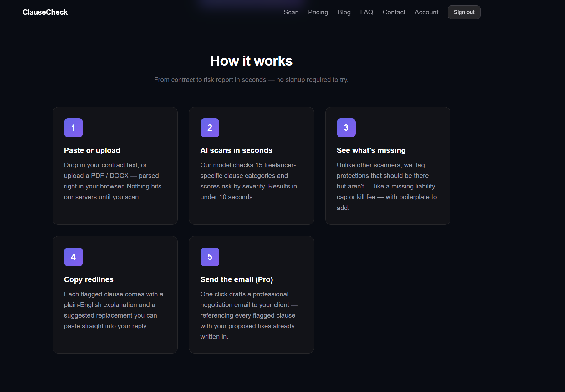 ClauseCheck — Stop signing bad contracts gallery image