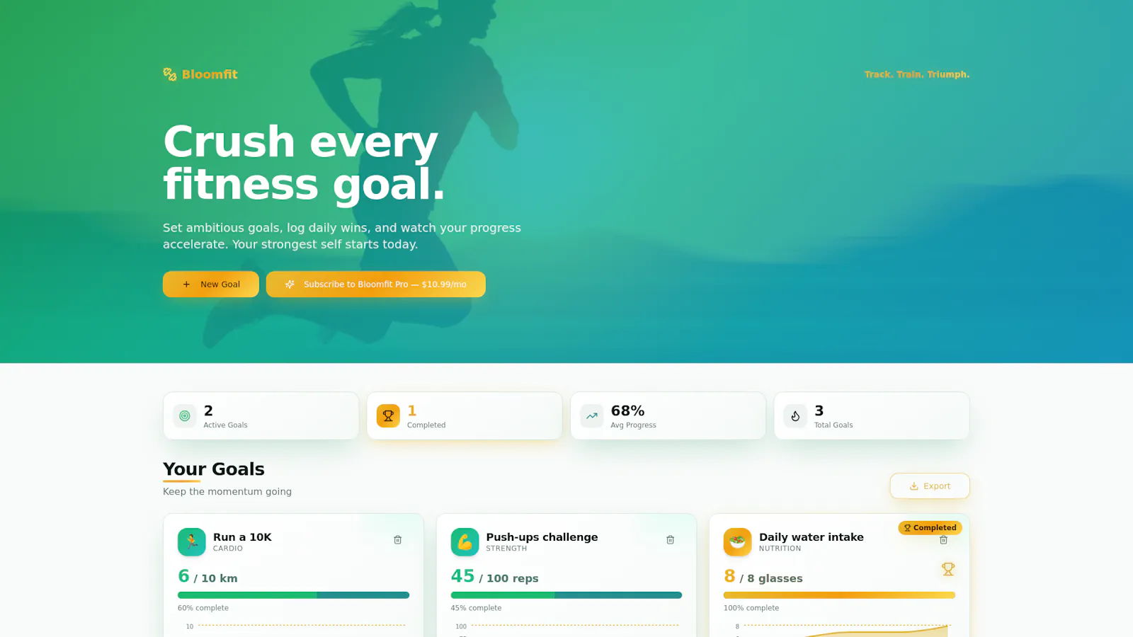 Bloomfit screenshot 1