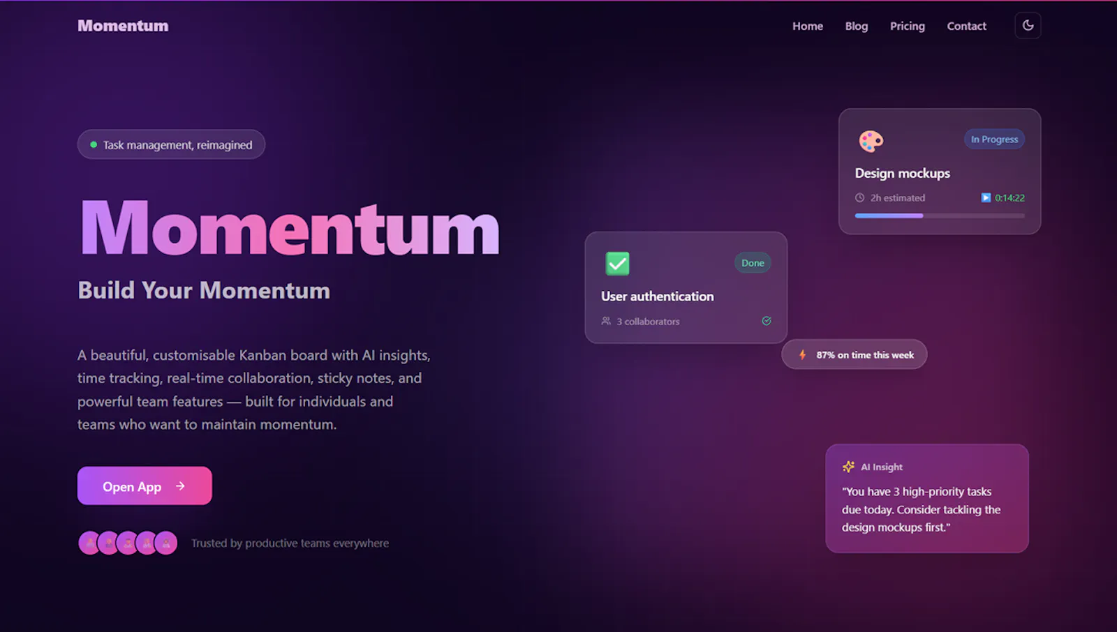 Momentum - Task Management For Teams  screenshot 1