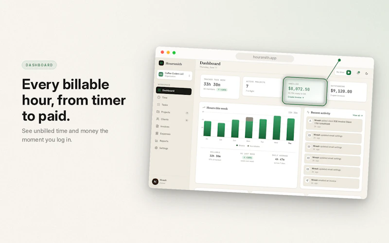 Hoursmith screenshot 2