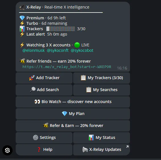 X-Relay — Twitter Tracker gallery image