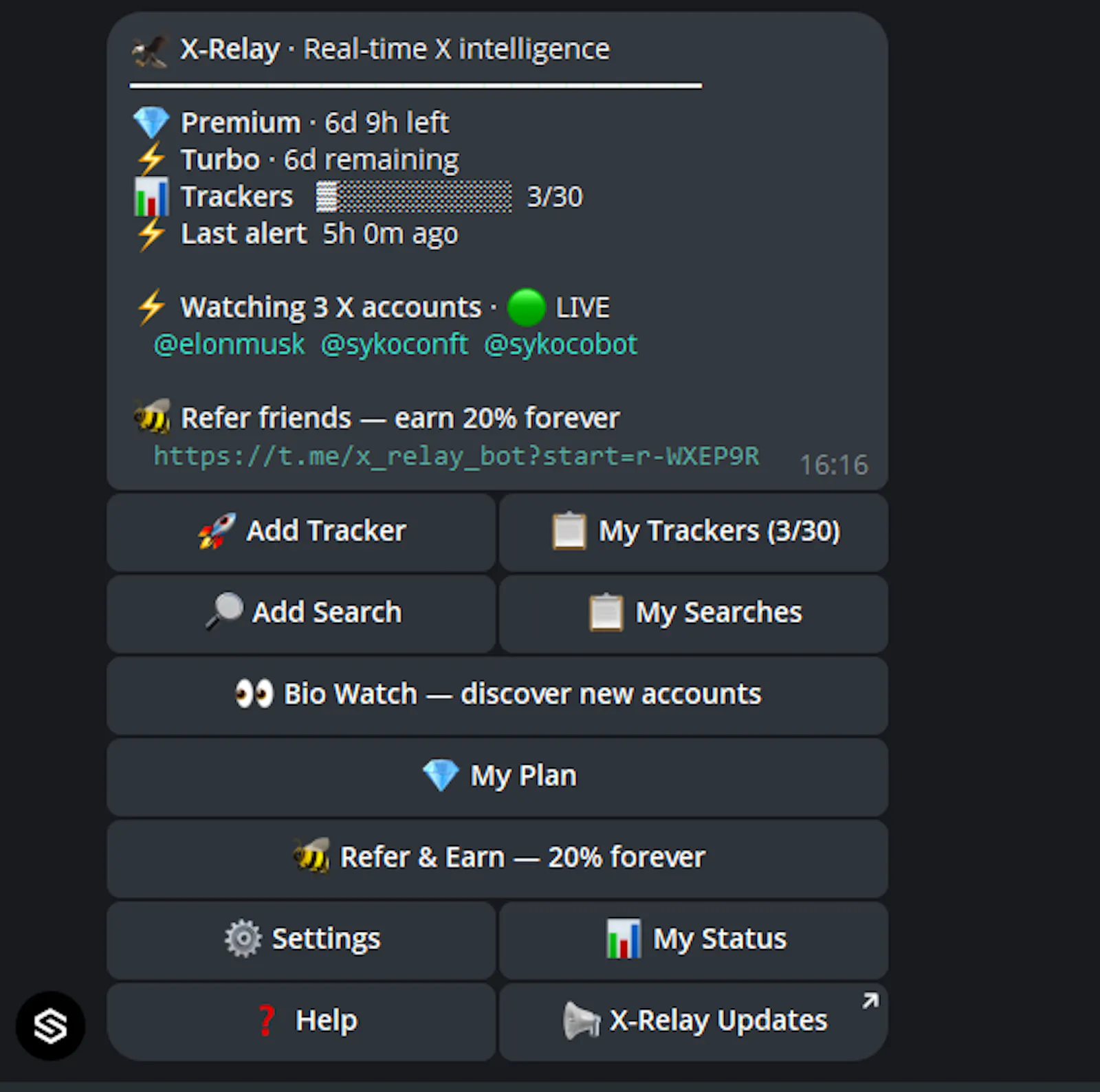 X-Relay — Twitter Tracker screenshot 2