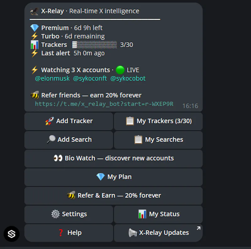 X-Relay — Twitter Tracker screenshot 2