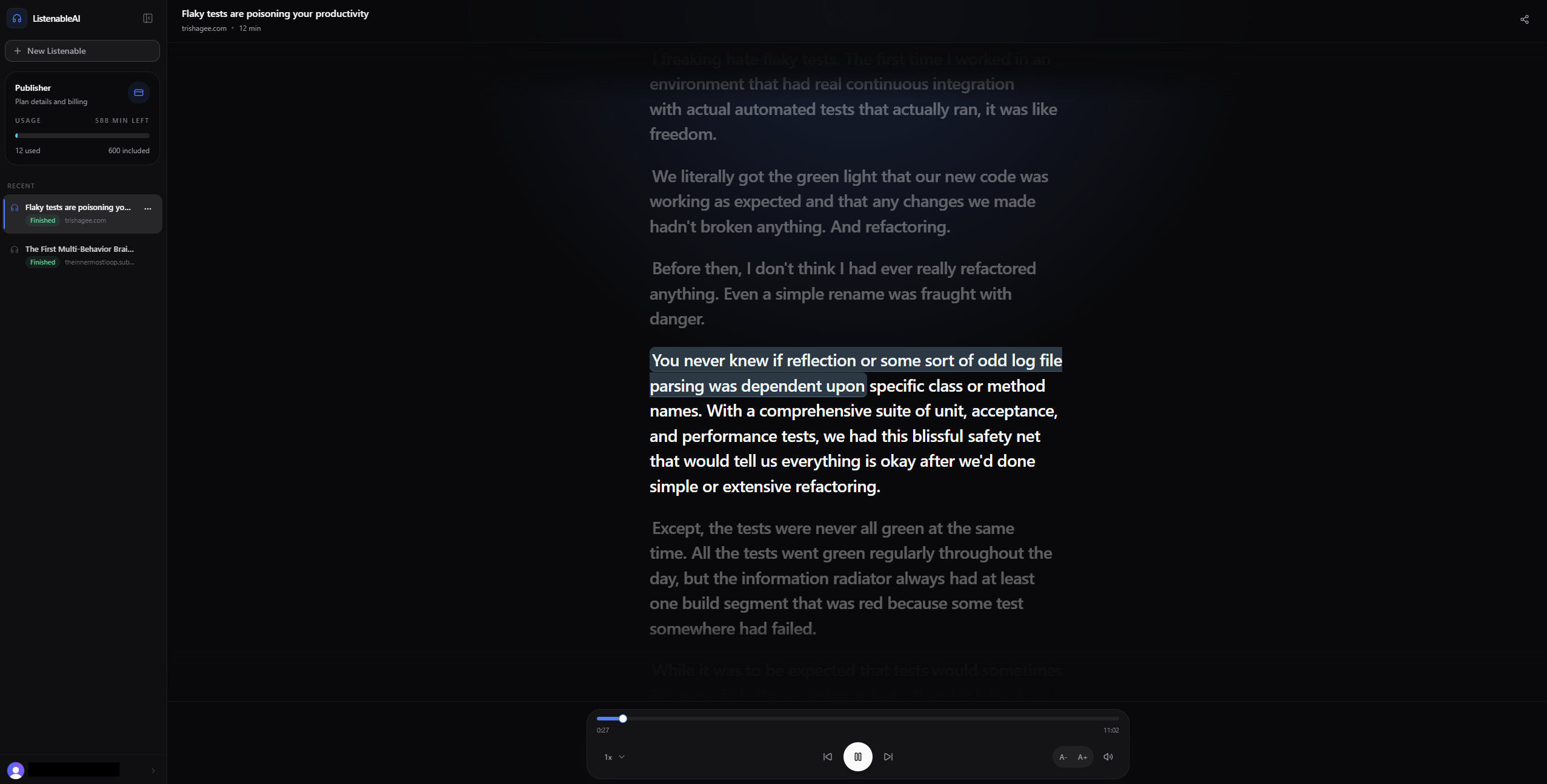 Listenable AI gallery image