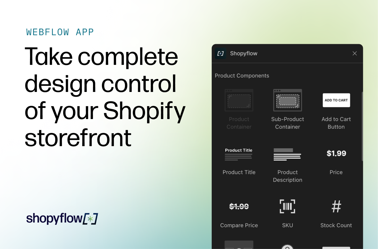 shopyflow - 웹 플로우에 헤드리스 Shopify 매장을 구축하십시오 미디어 2