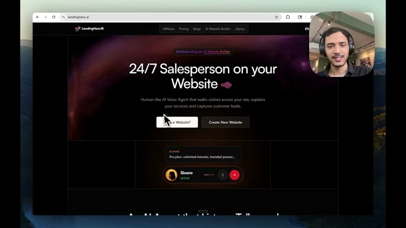 LandingHero AI screenshot 1 (video preview)