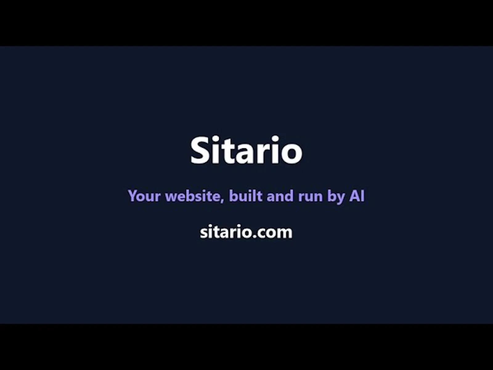 Sitario - website builder screenshot 1 (video preview)
