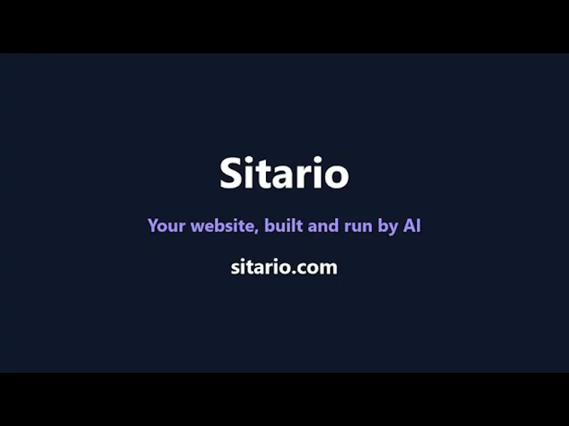 Sitario - website builder screenshot 1 (video preview)