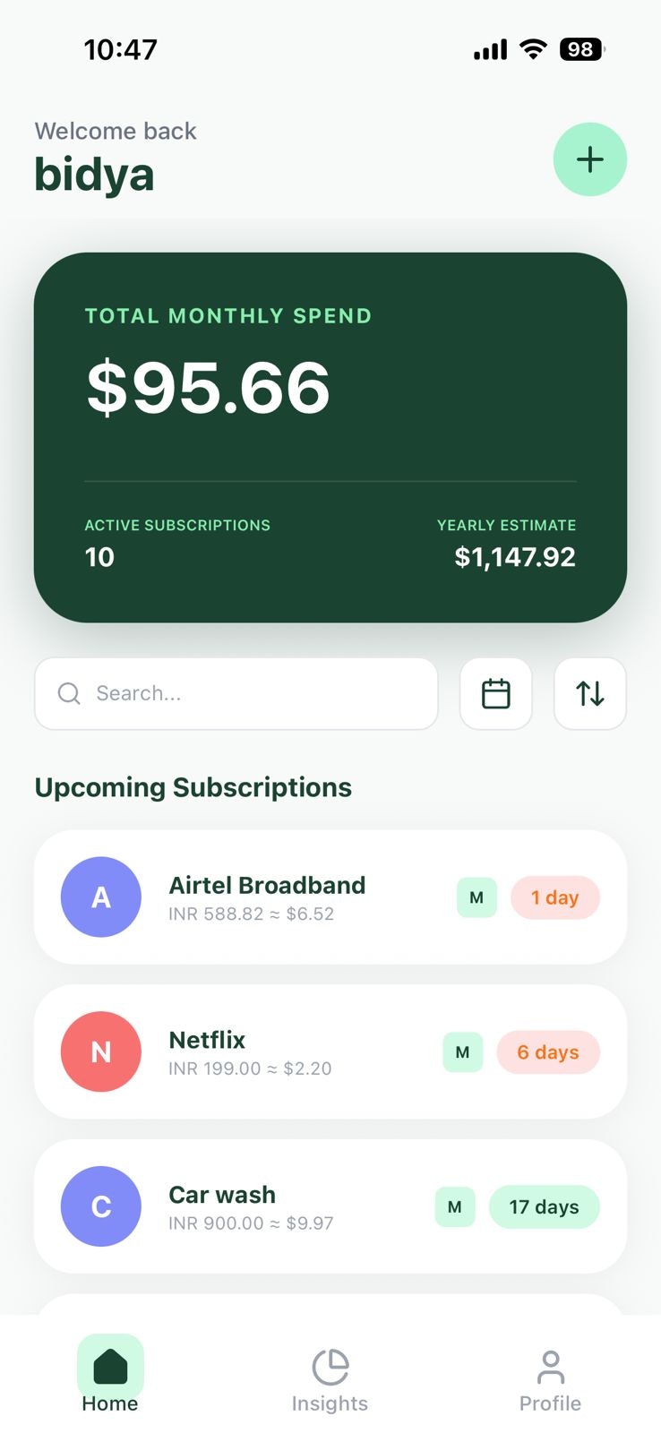 TrackSub - Screenshot 3 showing product features and functionality