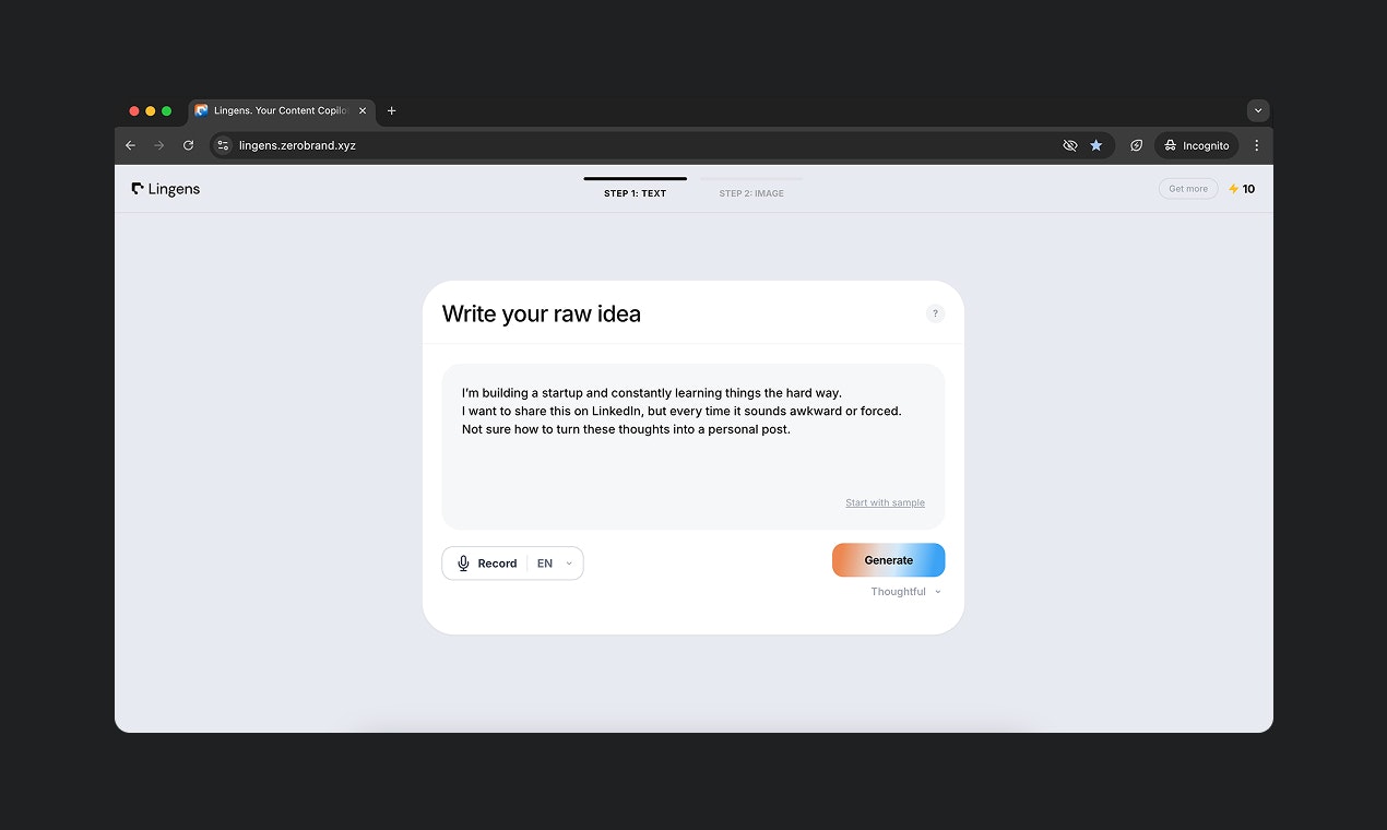 Lingens. Your Content Copilot gallery image