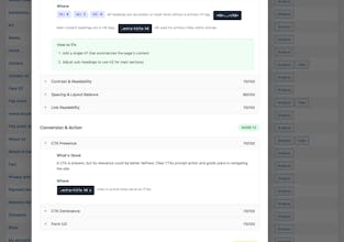 Heurilens UX Analyzer for WordPress gallery image