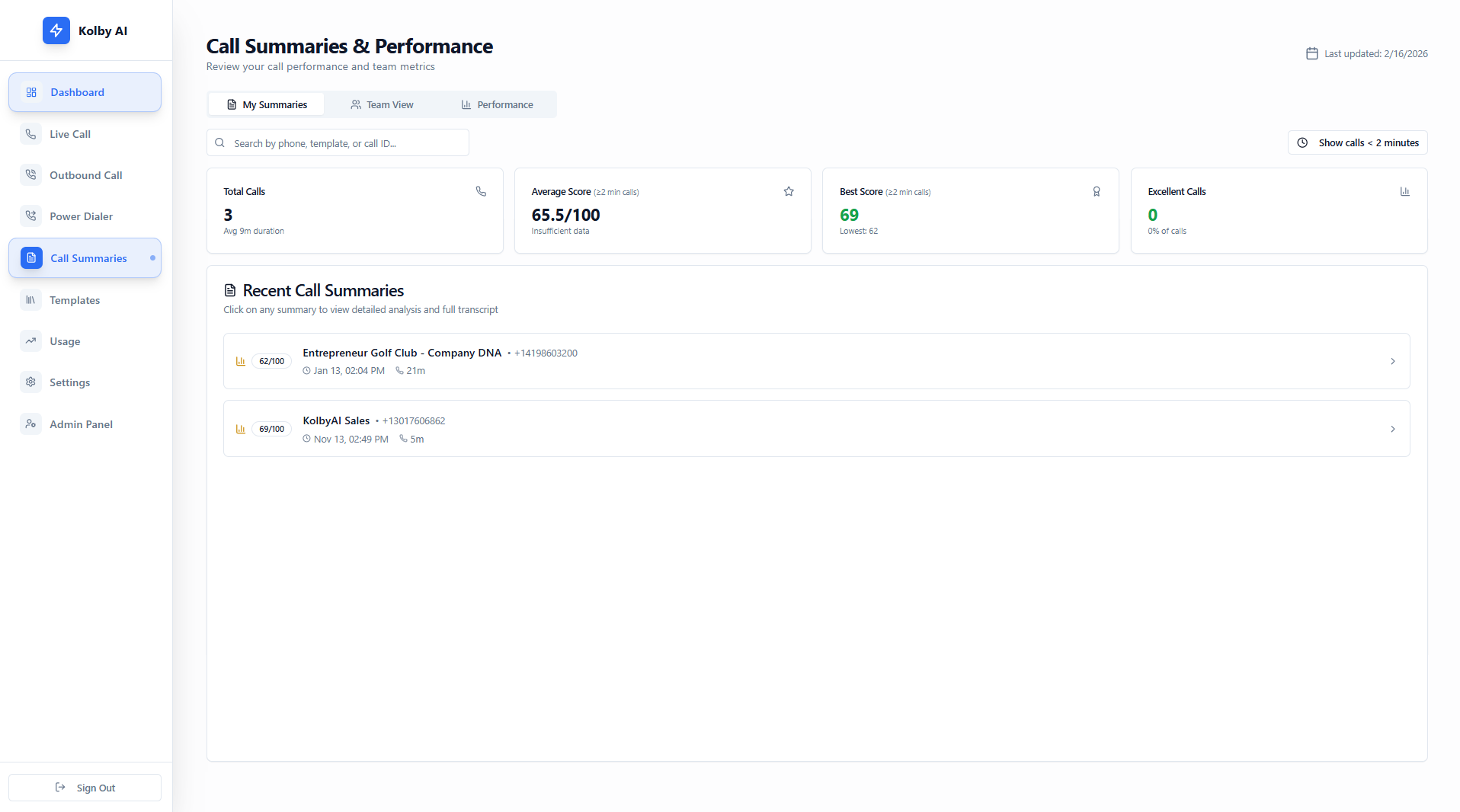 Kolby AI - Screenshot 2 showing product features and functionality
