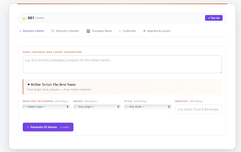 Naming OS - BrandBrahma.com screenshot 2