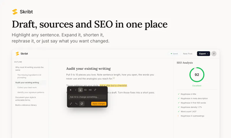 Skribt screenshot 5