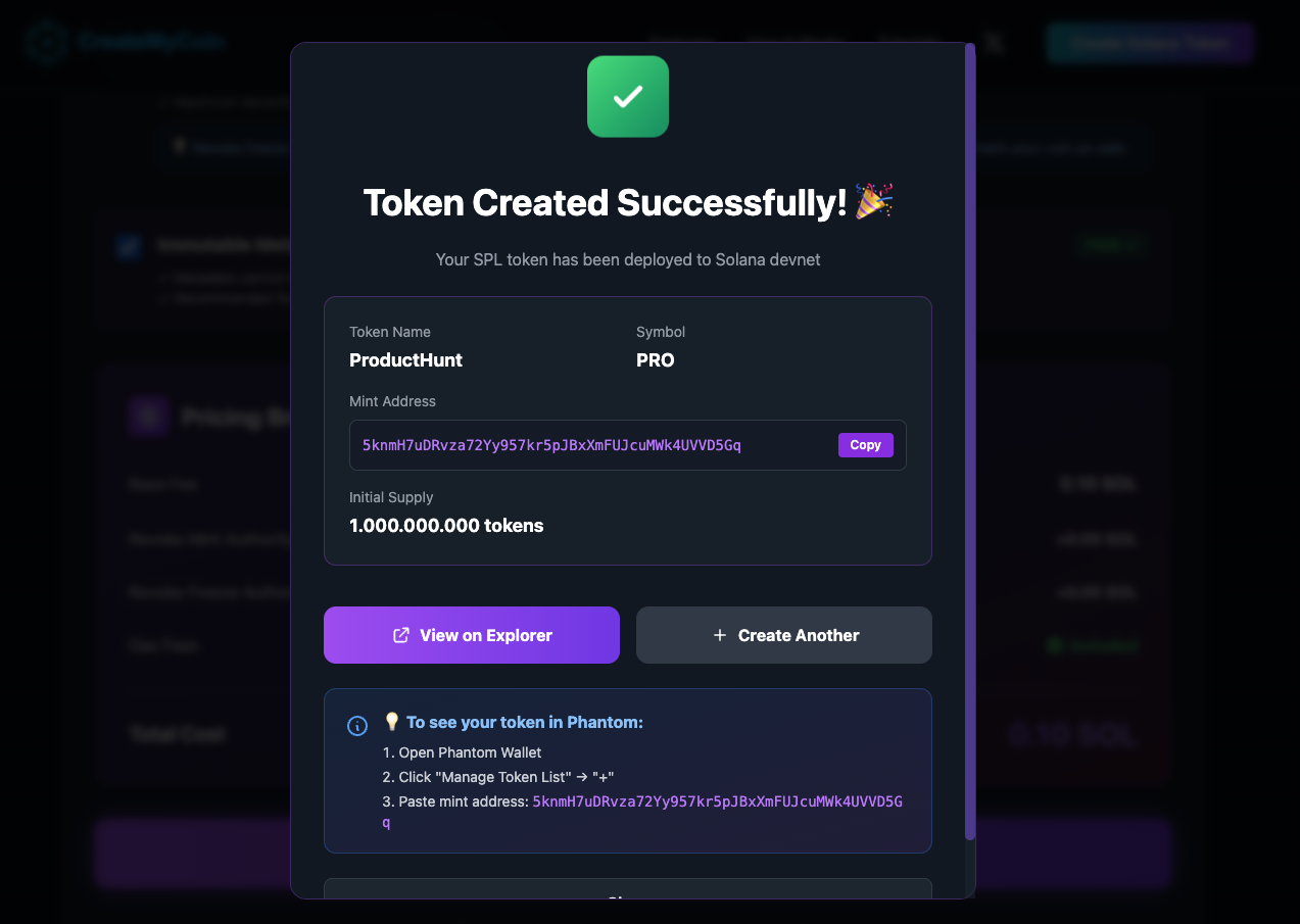 CreateMyCoin.app gallery image