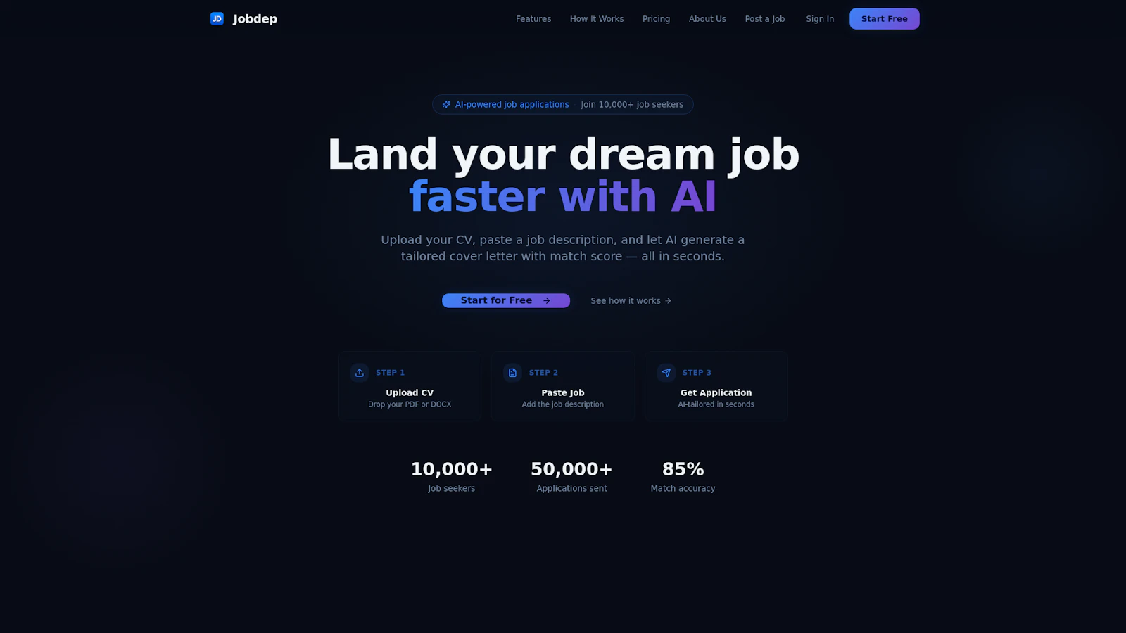 Jobdep screenshot 1
