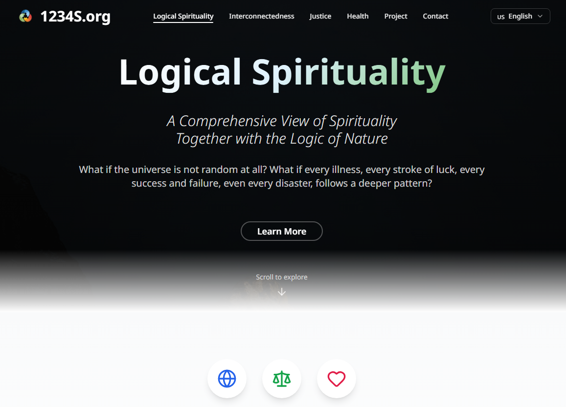 1234S.org – A Philosophical Movement - Main screenshot showing features and interface