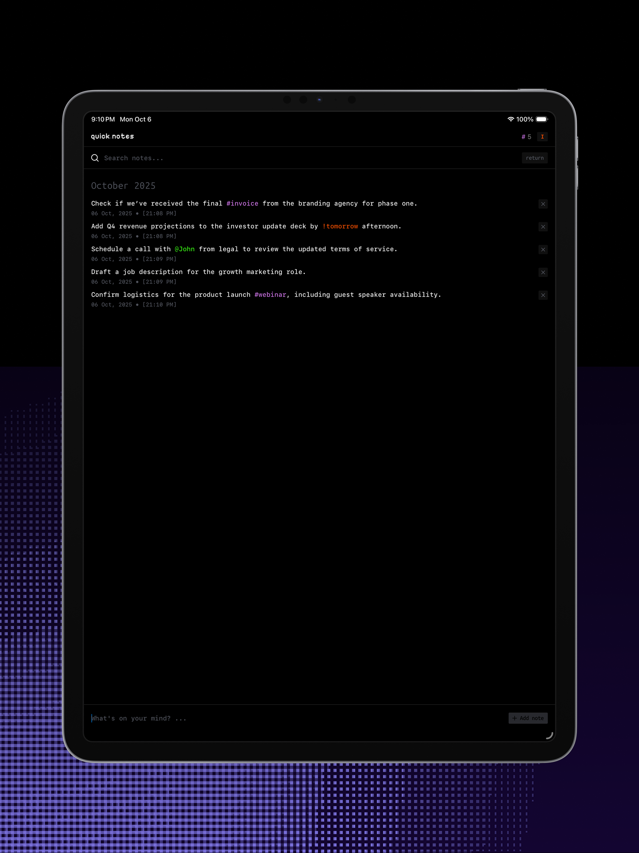 Quick Notes gallery image
