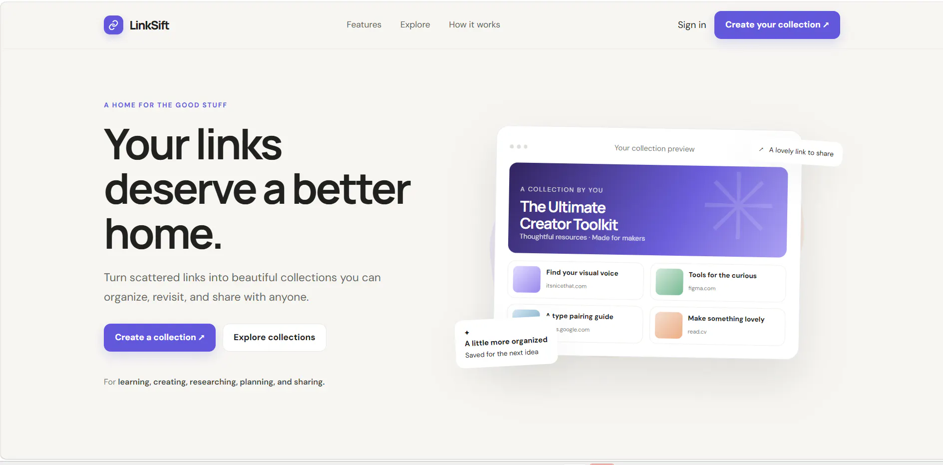 LinkSift — links,beautifully gathered gallery image