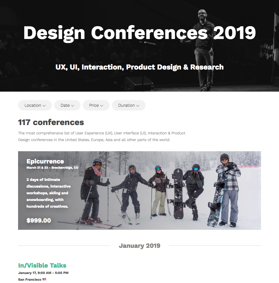 Design Conferences 2019 gallery image