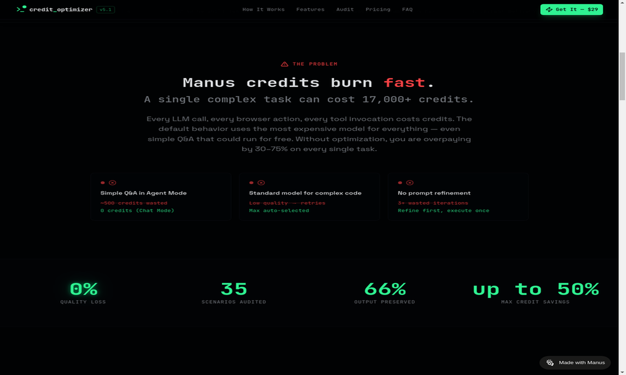 Credit Optimizer for Manus AI media 6
