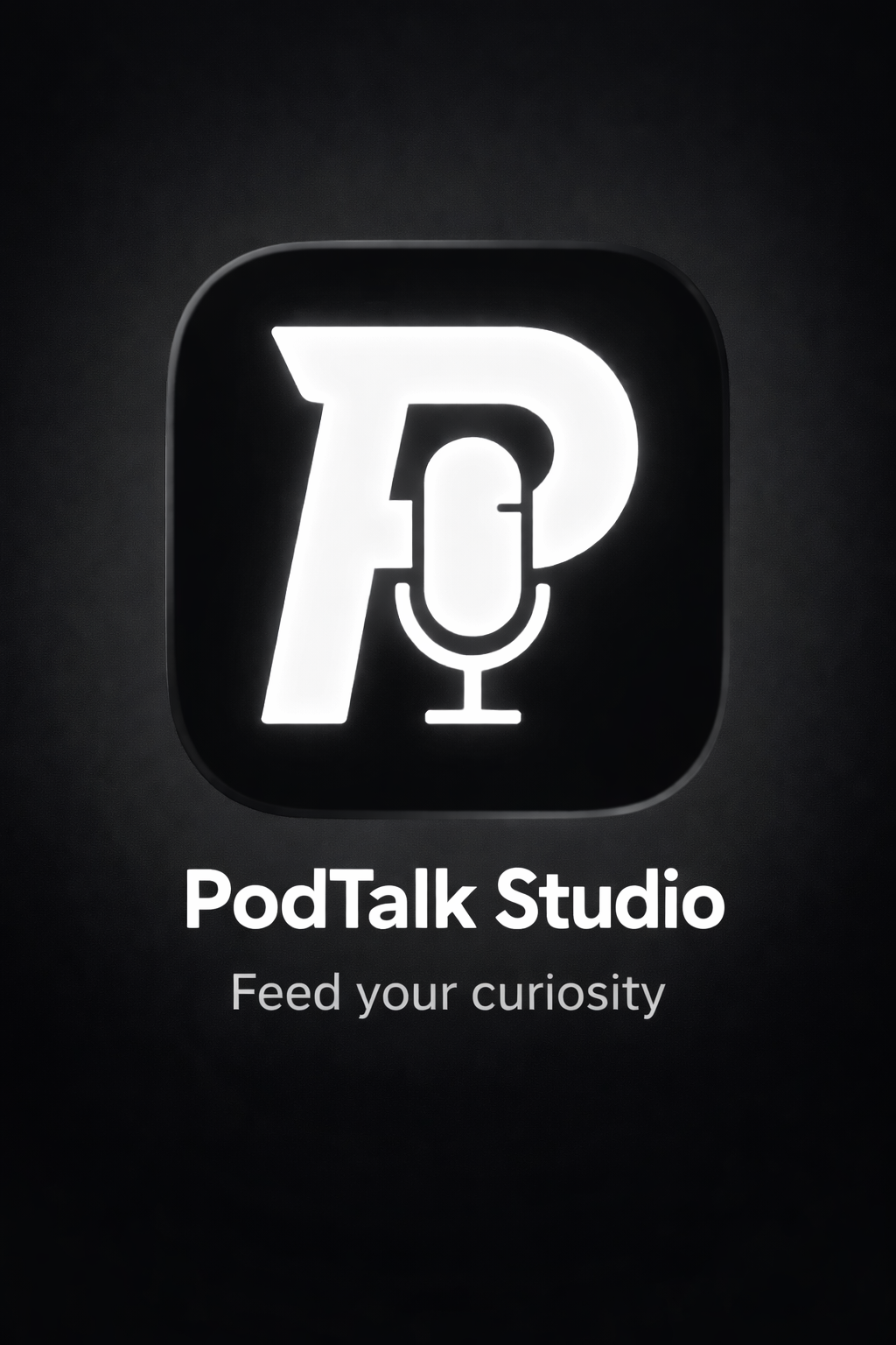 PodTalk Studio - Product Hunt launch logo and brand identity